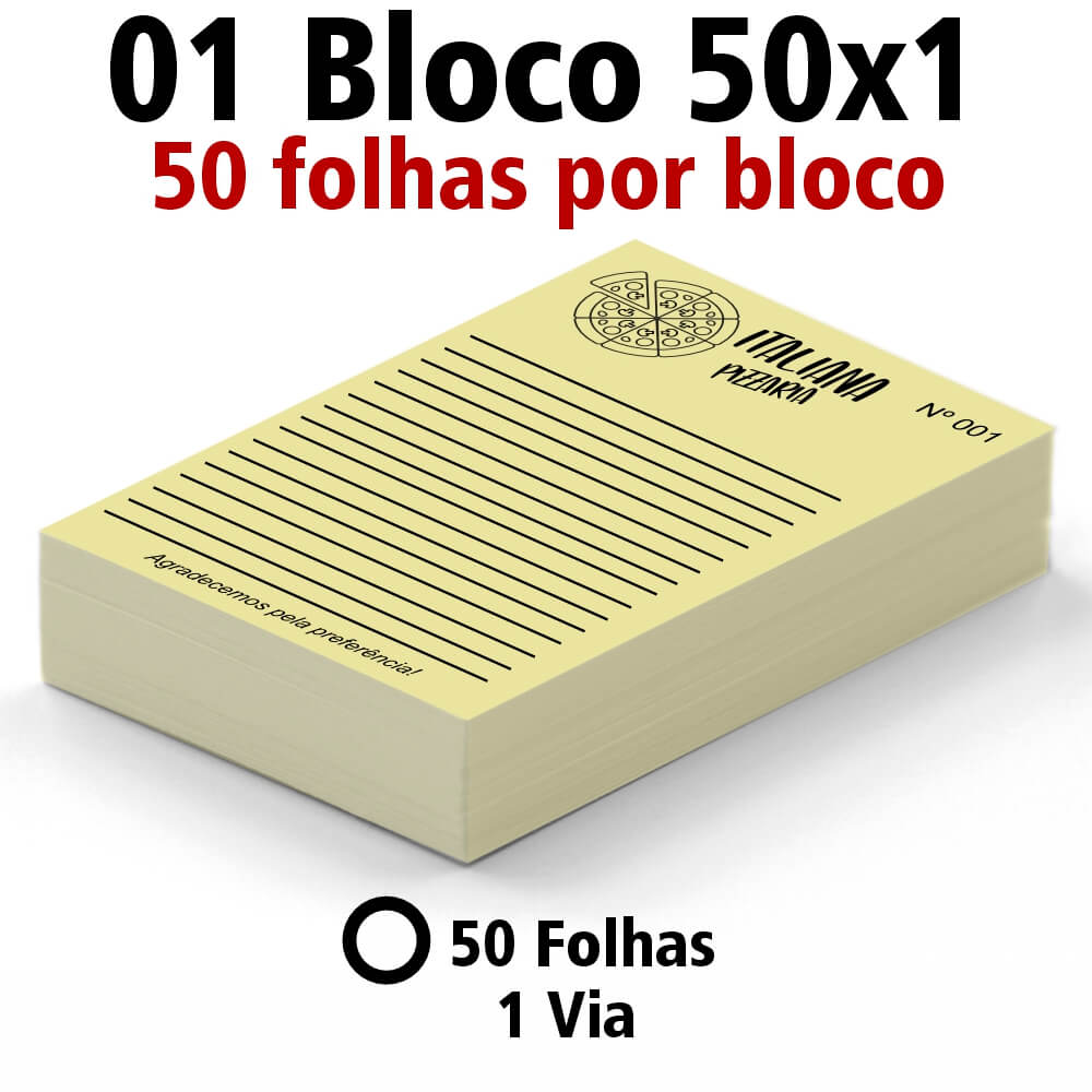 Blocos e Talões 50 Folhas AP 75g (50x1 - 210x300mm)