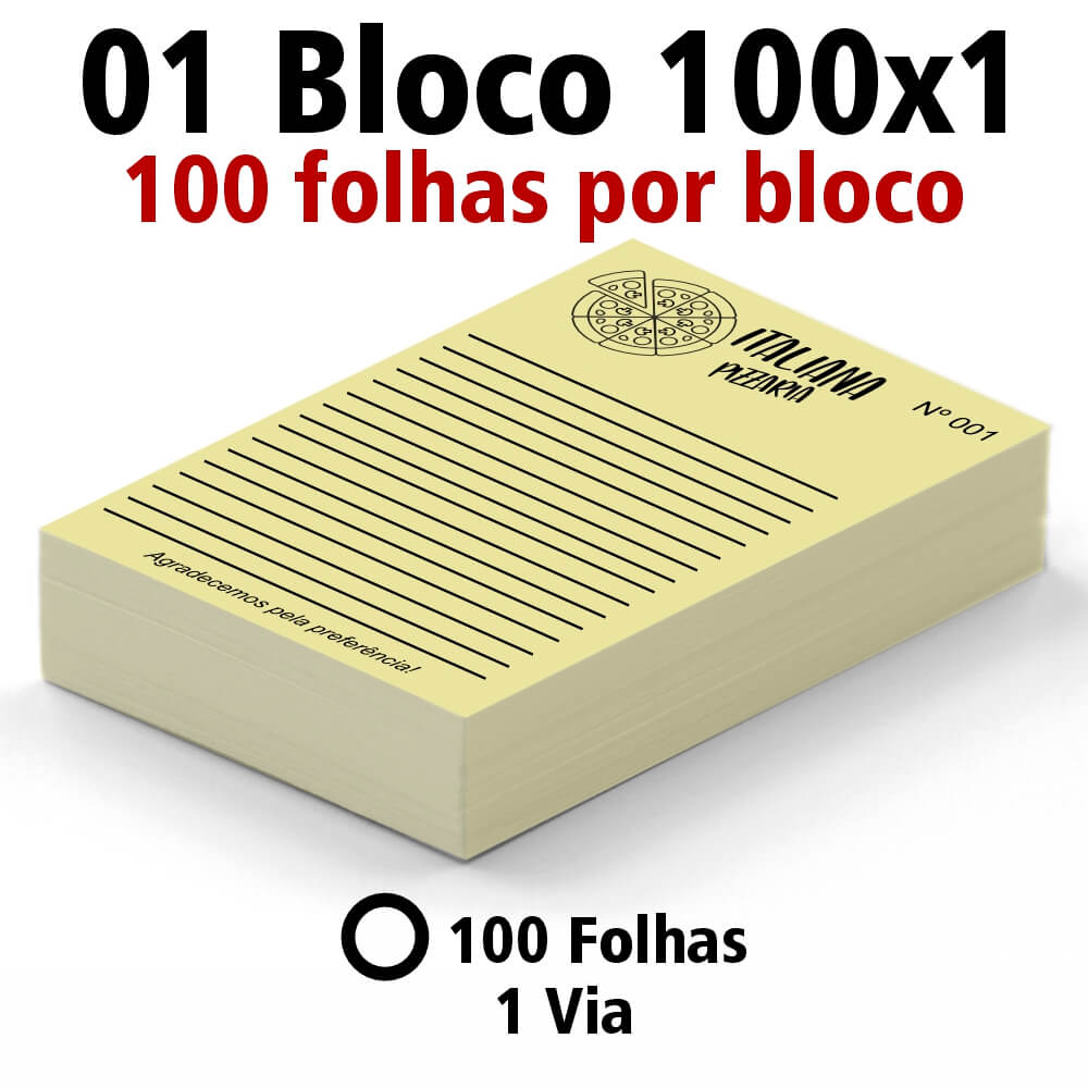 Blocos e Talões 100 Folhas AP 75g (100x1 - 210x300mm)