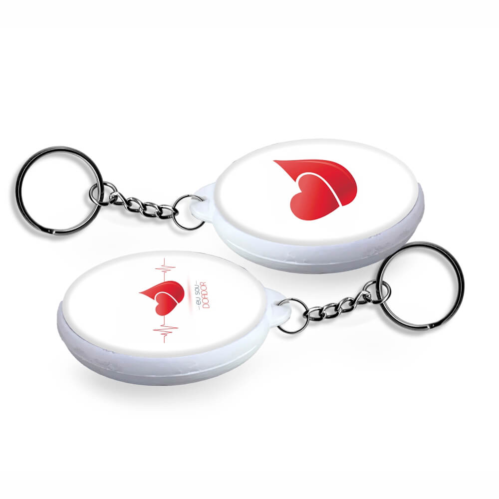 Bottons E Pins Personalizados Dupla Face Com Chaveiro Modelo Redondo 35mm