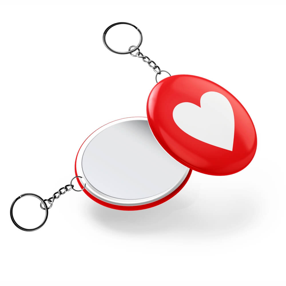 Bottons E Pins Personalizados Espelho Com Chaveiro Modelo Redondo 55mm