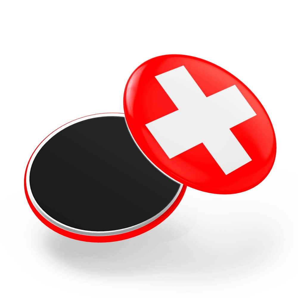 Bottons E Pins Personalizados Com Manta Magnética Modelo Redondo 35mm