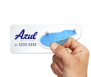 Etiquetas Corte Especial Vinil Transparente com Tinta Branca (91x51mm)