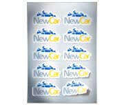 Adesivos Folha 330x480mm Metalizado com Tinta Branca