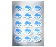 Adesivos Folha 330x480mm Metalizado sem Tinta Branca