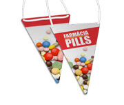 Bandeirolas Couchê 300g Pirâmide (130x210mm)