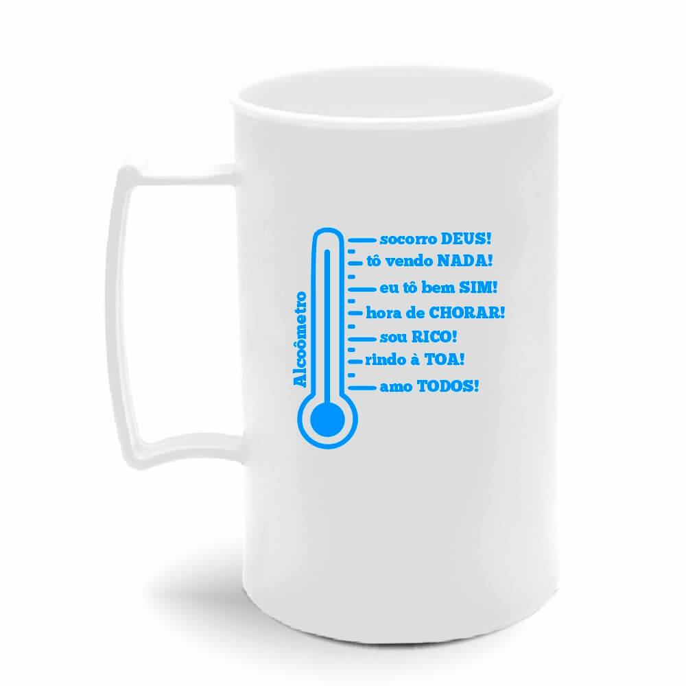 Canecas Plásticas Chopp 300ml de cor Leitosa (Branca)