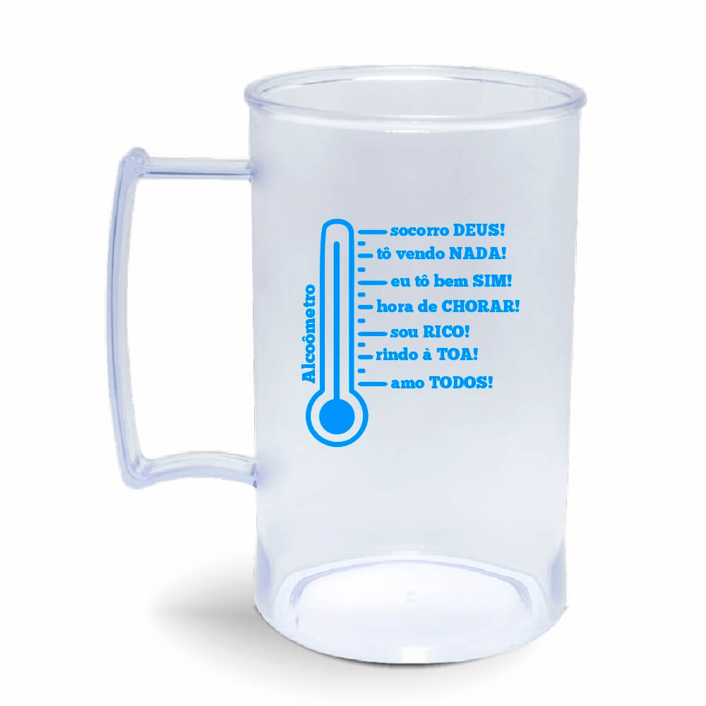 Canecas Plásticas Chopp 300ml de cor Transparente (Cristal)
