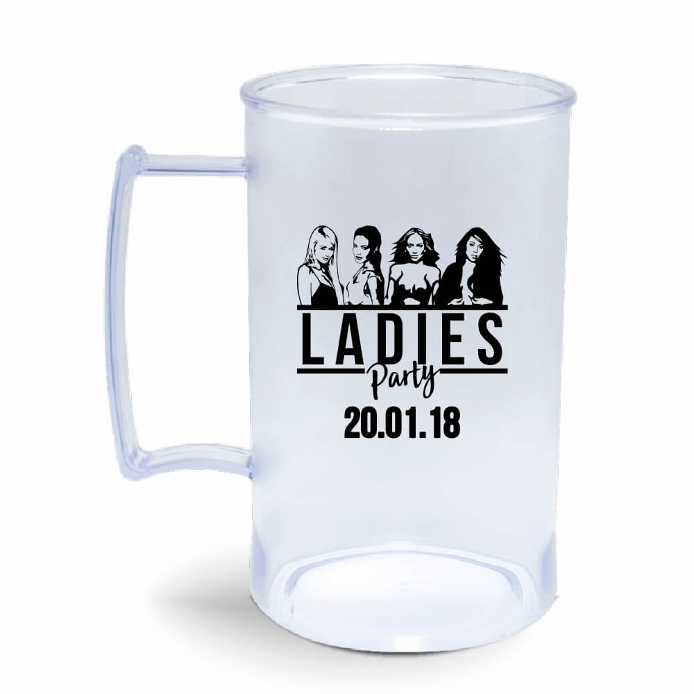 Canecas Plásticas Chopp 450ml de cor Transparente (Cristal)