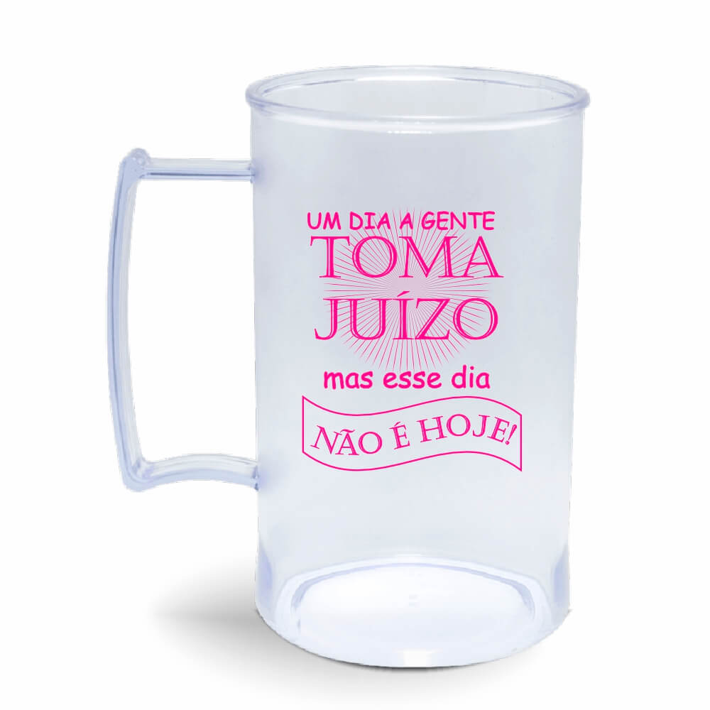 Canecas Plásticas Chopp 450ml de cor Transparente (Cristal)