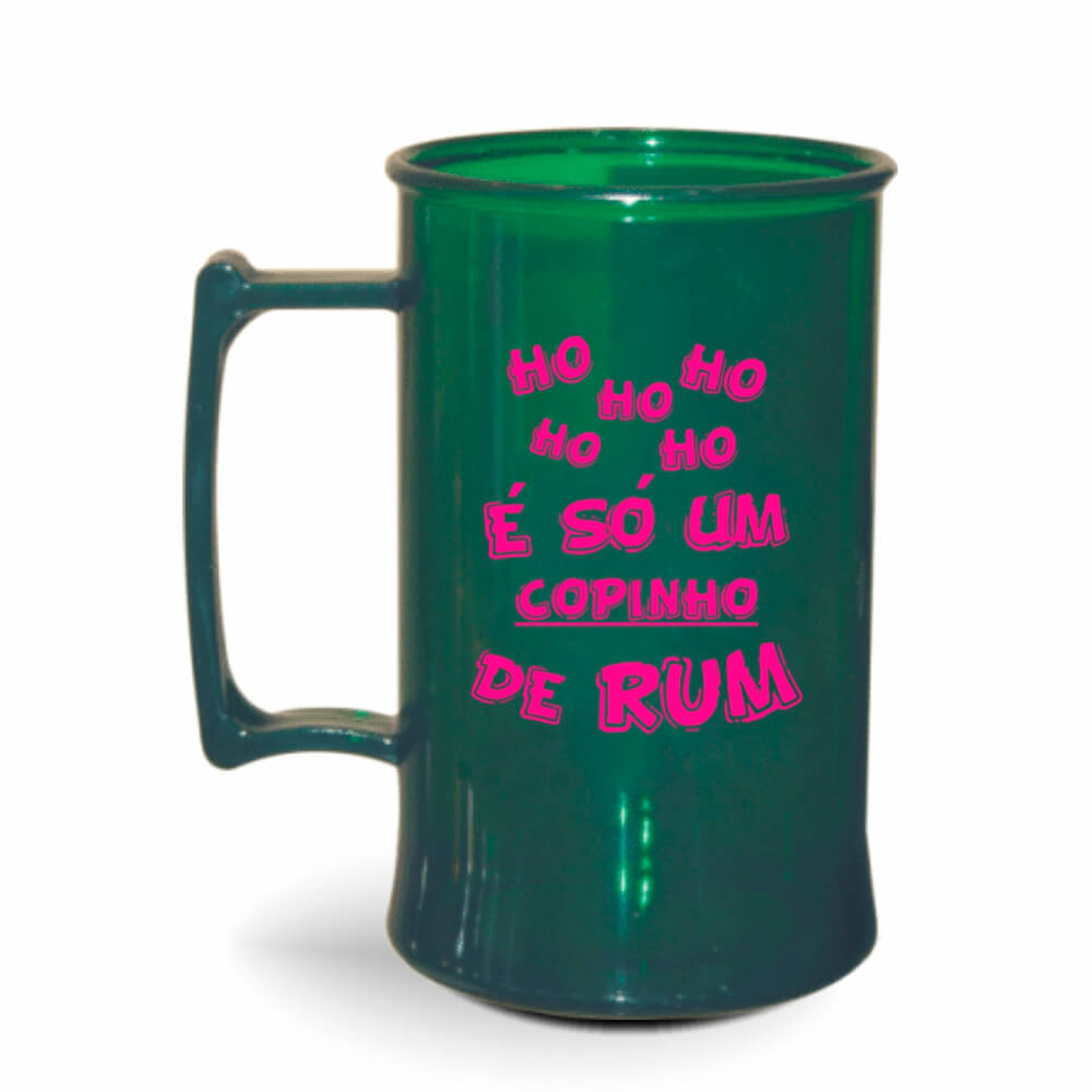 Canecas Plásticas Chopp 450ml de cor Transparente (Verde)