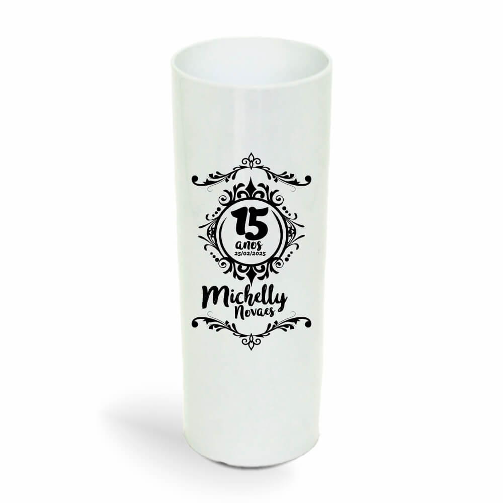 Copo Long Drink de 350ml de Cor Leitoso Branco