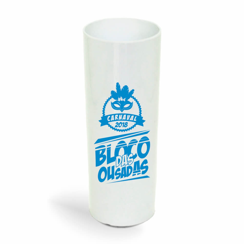 Copo Long Drink de 350ml de Cor Leitoso Branco