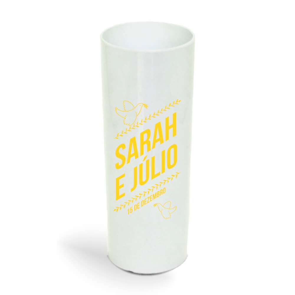 Copo Long Drink de 350ml de Cor Leitoso Branco