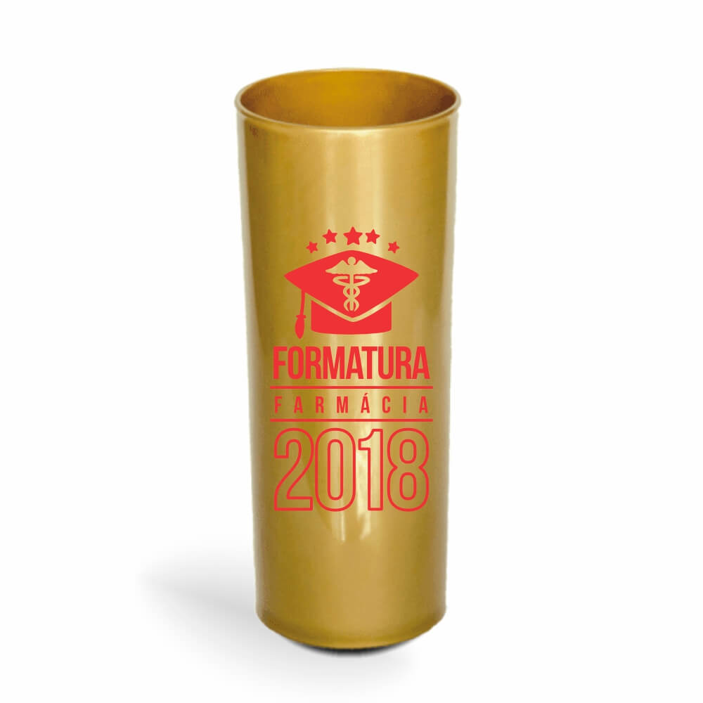 Copo Long Drink de 350ml de Cor Leitoso Dourado