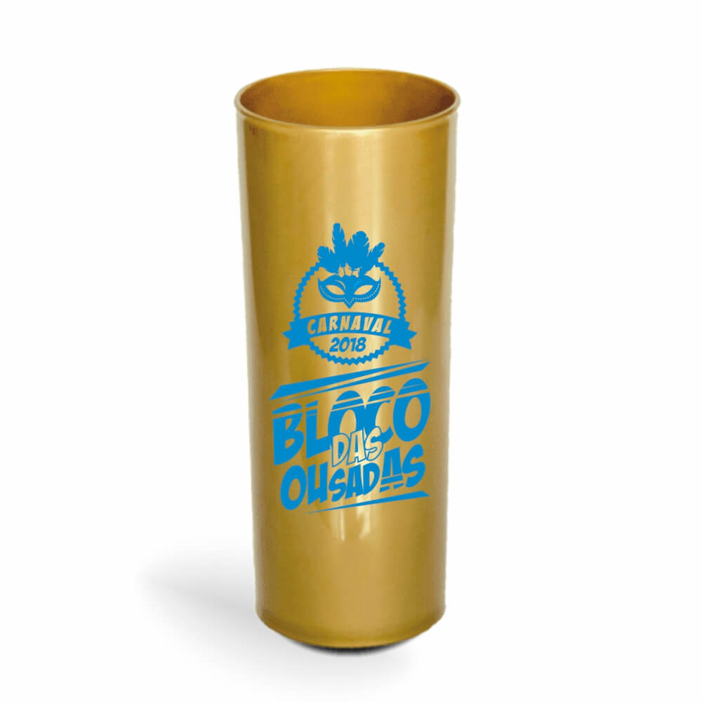 Copo Long Drink de 350ml de Cor Leitoso Dourado