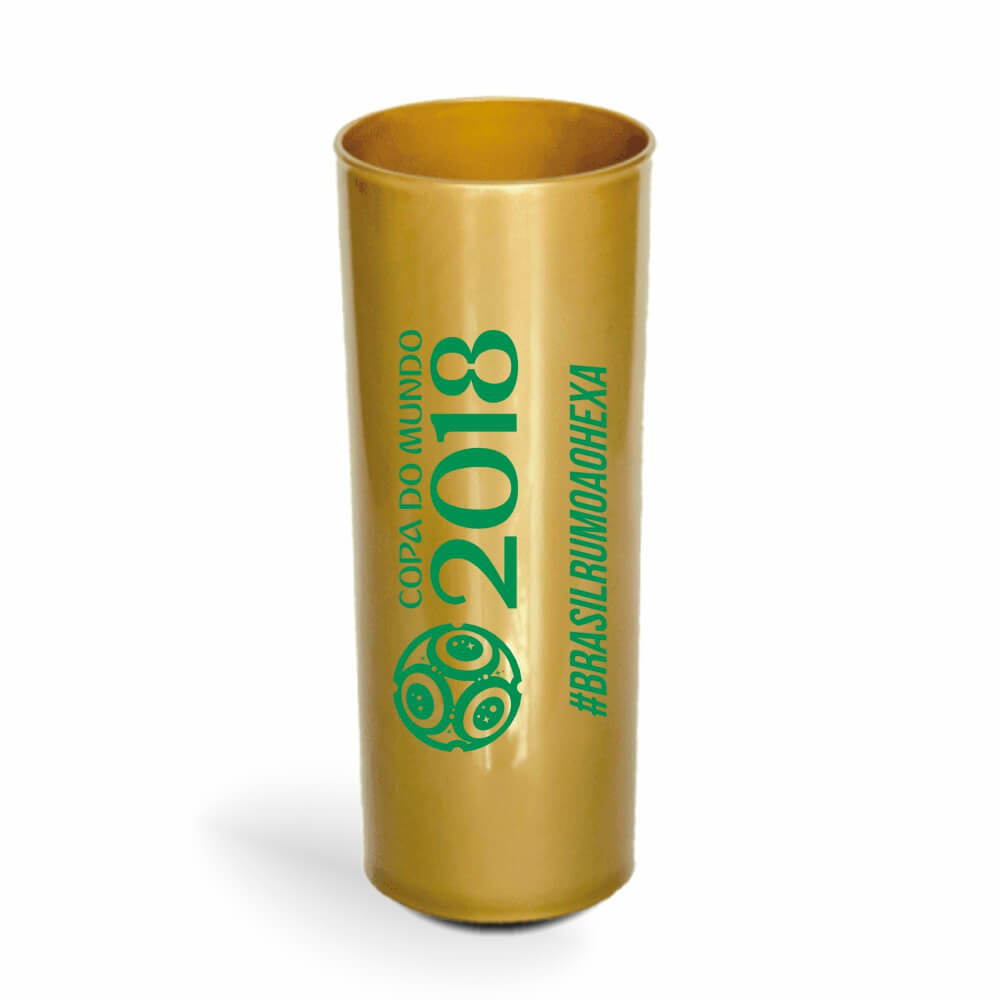 Copo Long Drink de 350ml de Cor Leitoso Dourado