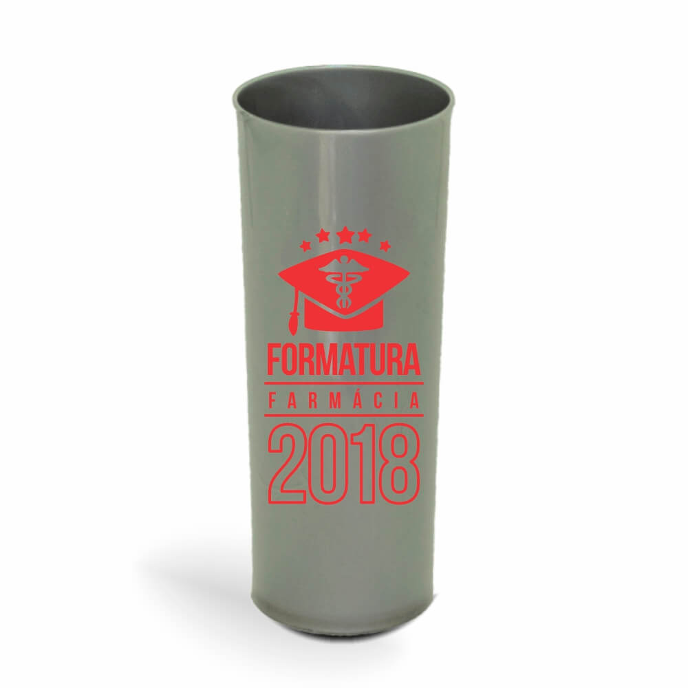 Copo Long Drink de 350ml de Cor Leitoso Prata