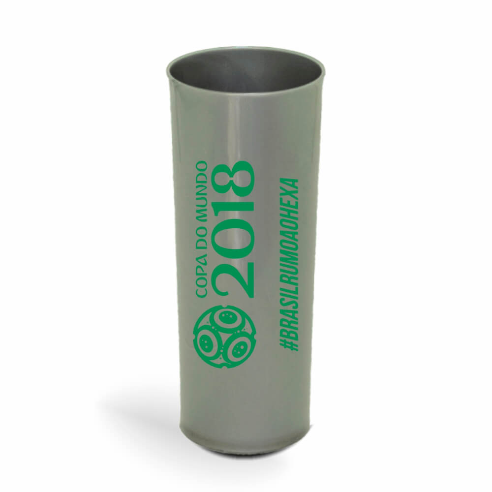 Copo Long Drink de 350ml de Cor Leitoso Prata