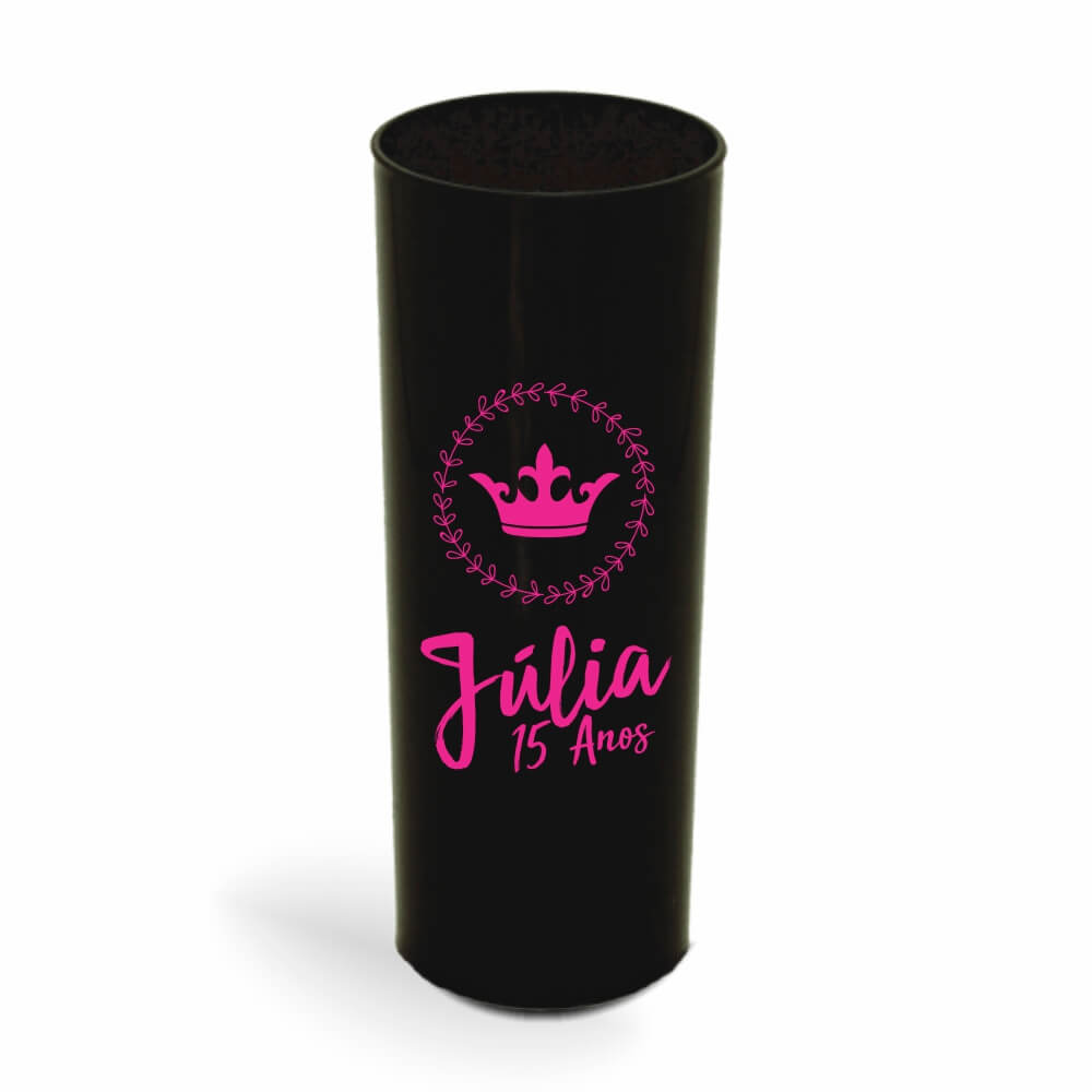 Copo Long Drink de 350ml de Cor Leitoso Preto