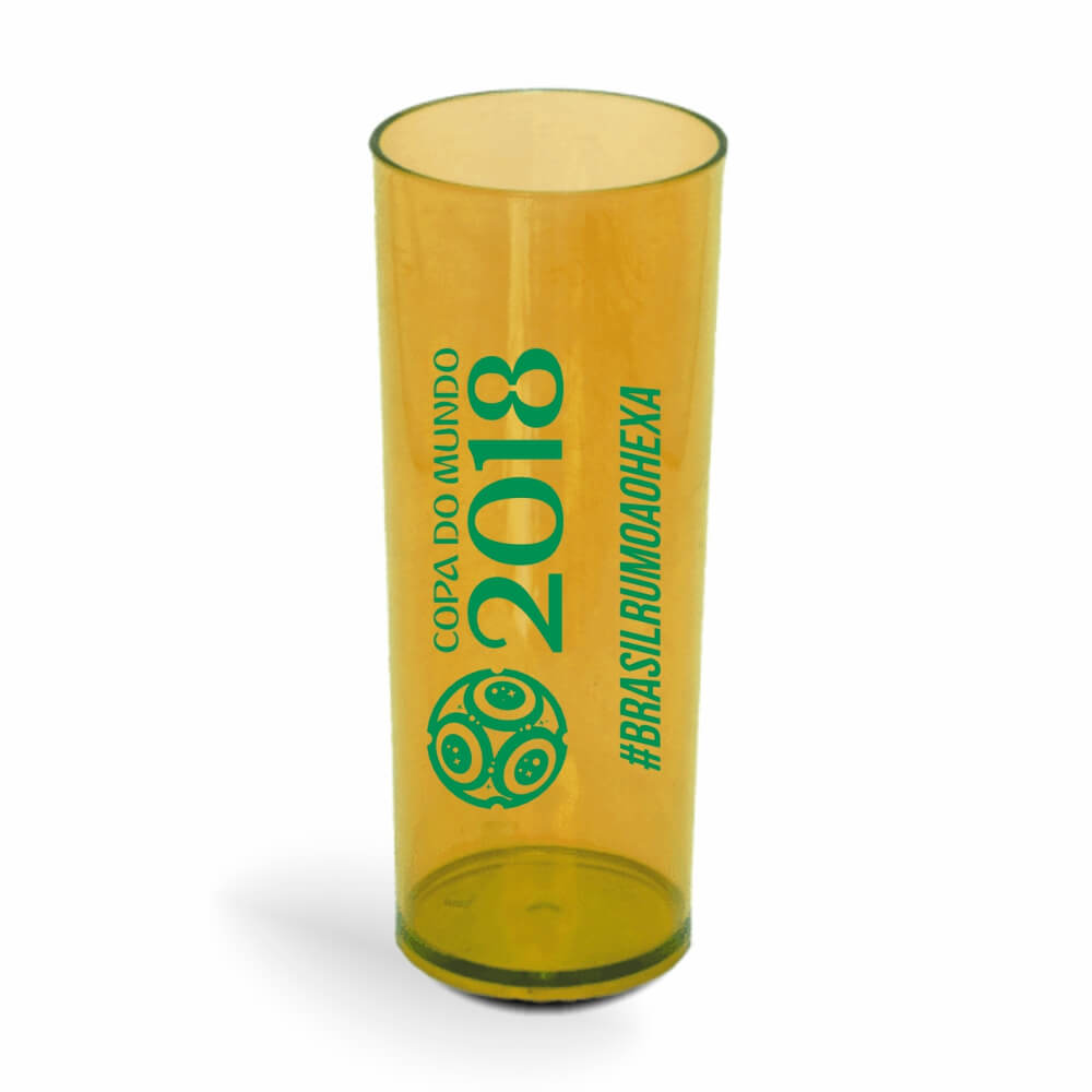 Copo Long Drink de 350ml de Cor Transparente Amarelo