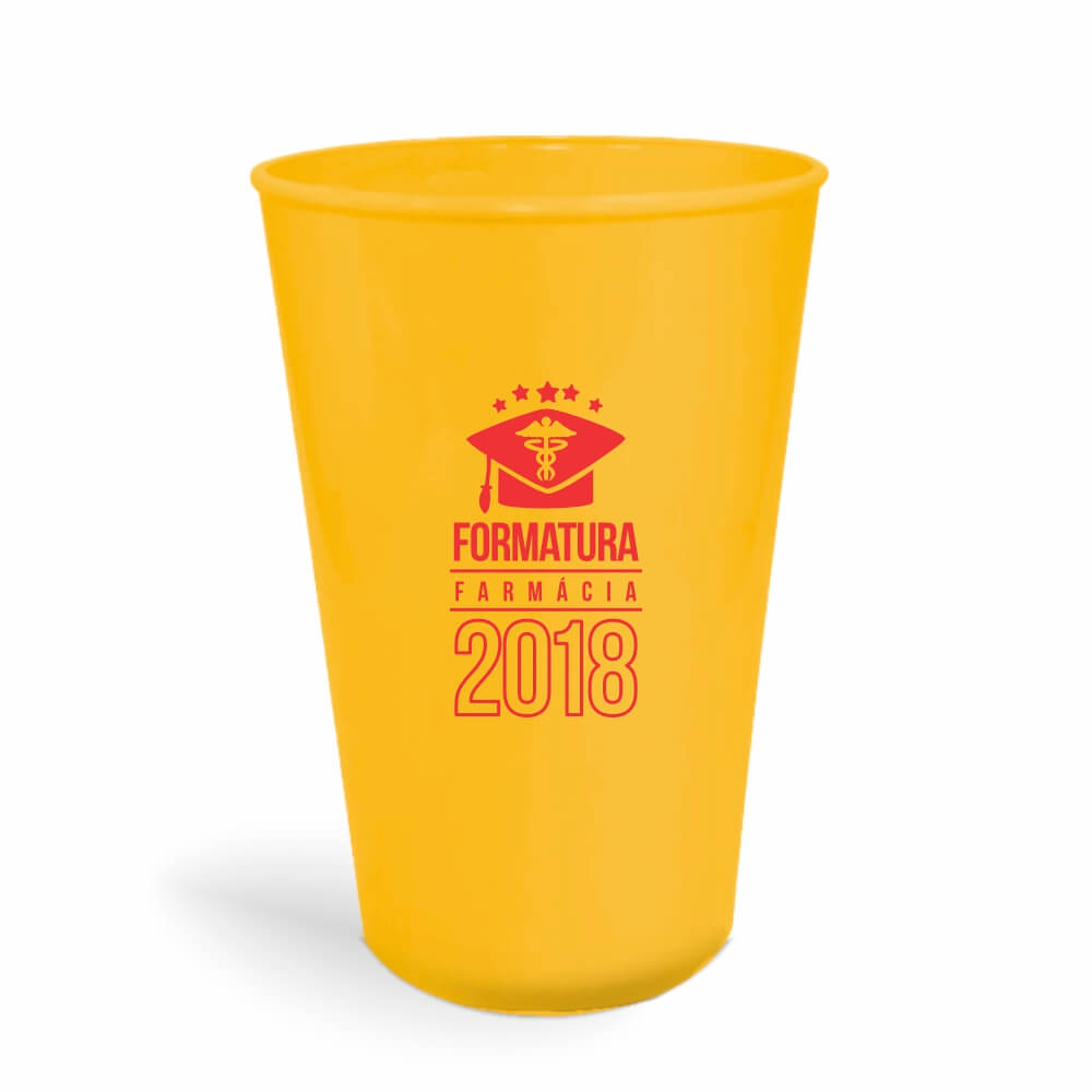 Copo Twister de 600ml de Cor Leitoso Amarelo