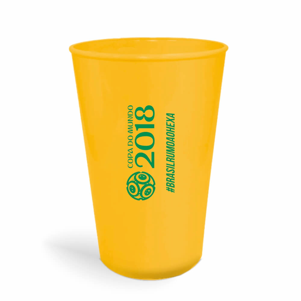 Copo Twister de 600ml de Cor Leitoso Amarelo