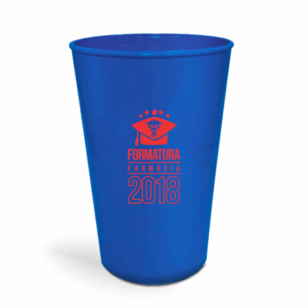 Copo Twister de 600ml de Cor Leitoso Azul