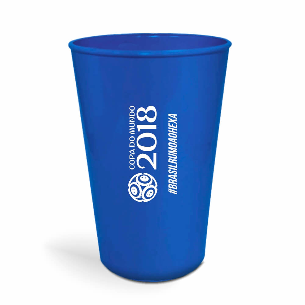 Copo Twister de 600ml de Cor Leitoso Azul