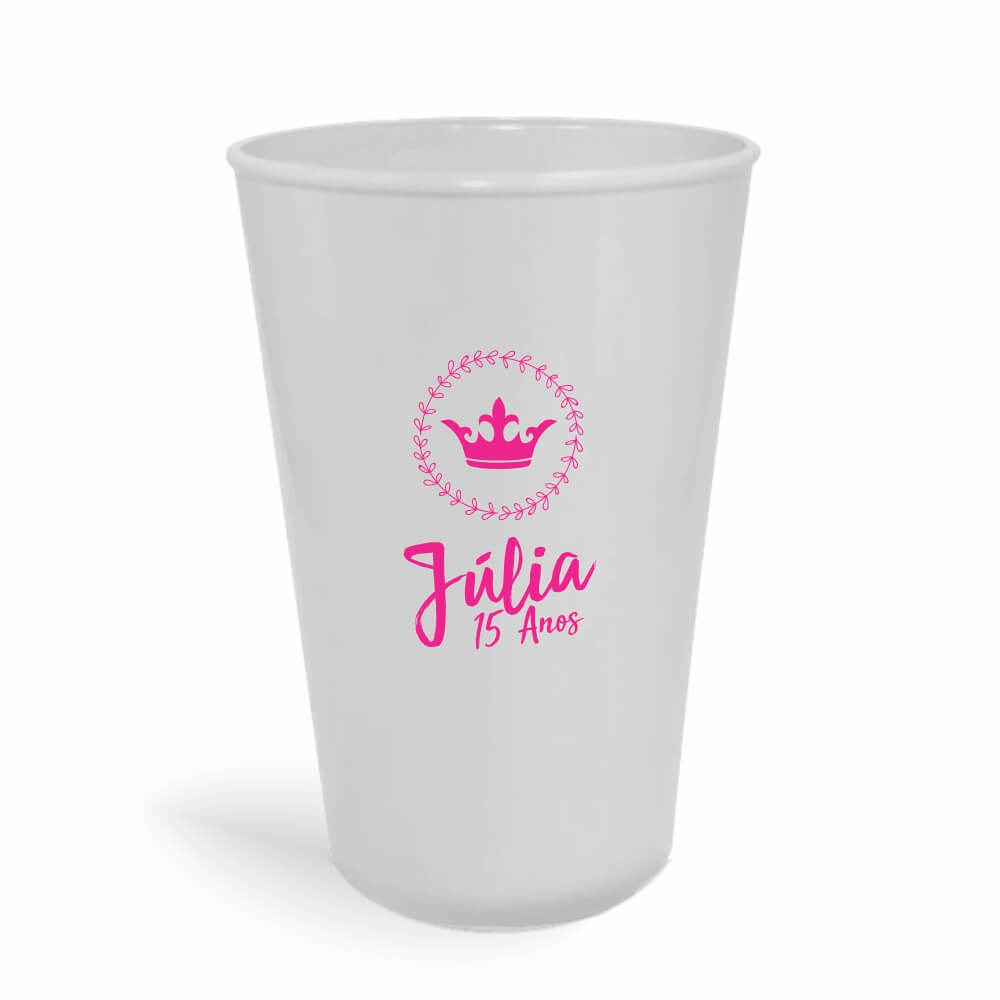 Copo Twister de 600ml de Cor Leitoso Branco