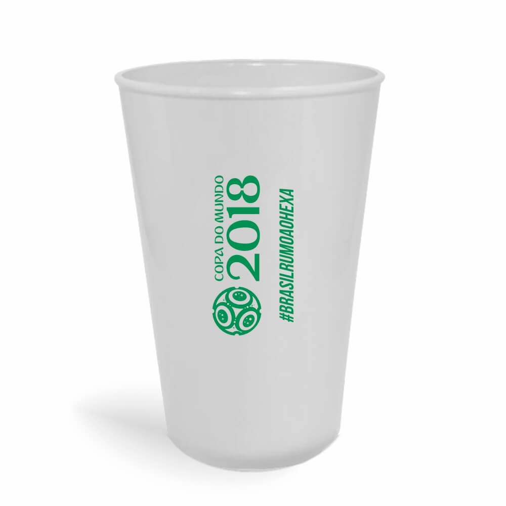 Copo Twister de 600ml de Cor Leitoso Branco