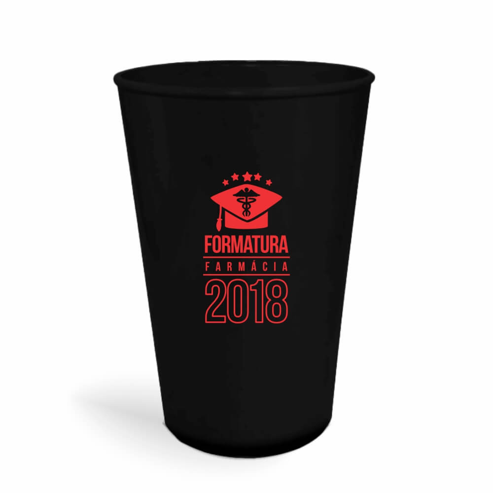 Copo Twister de 600ml de Cor Leitoso Preto