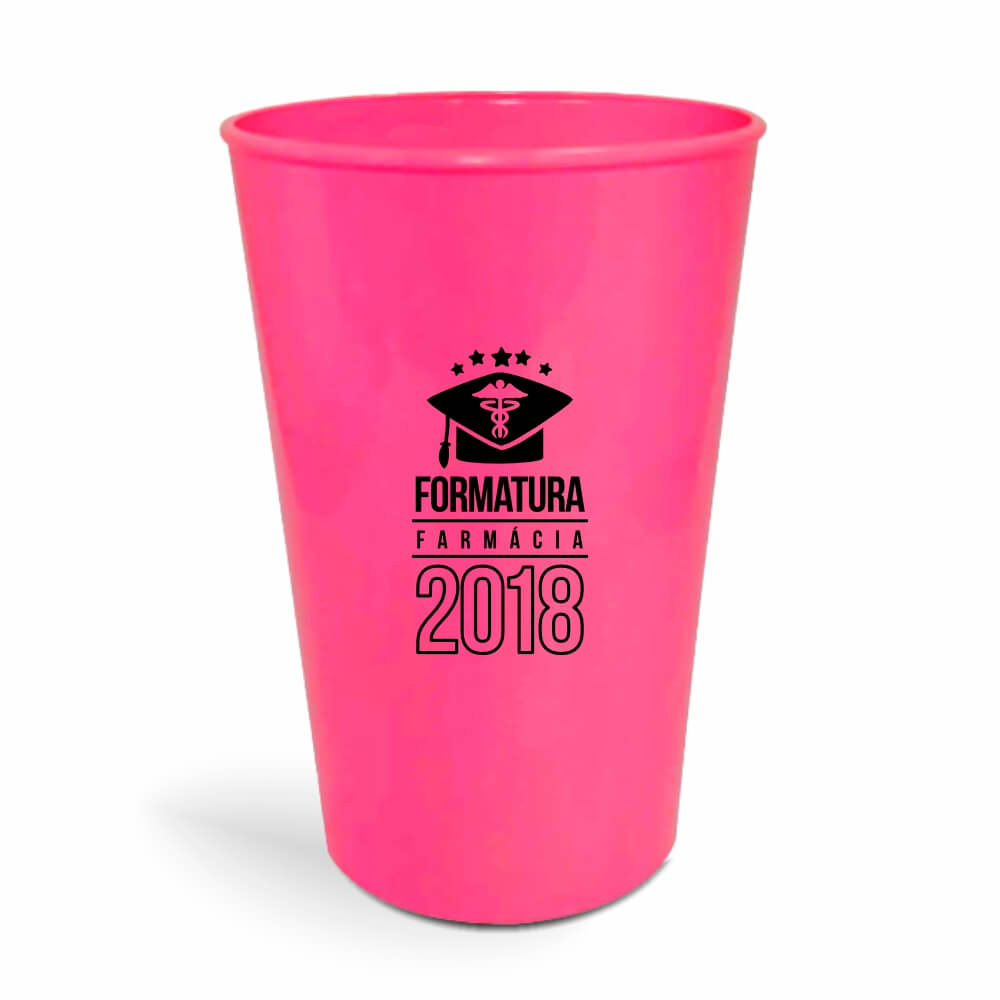 Copo Twister de 600ml de Cor Leitoso Rosa