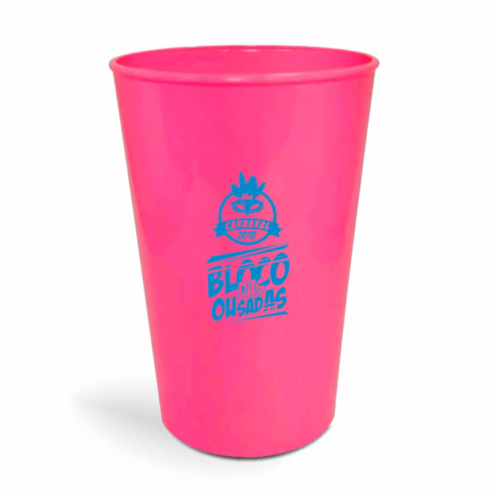 Copo Twister de 600ml de Cor Leitoso Rosa