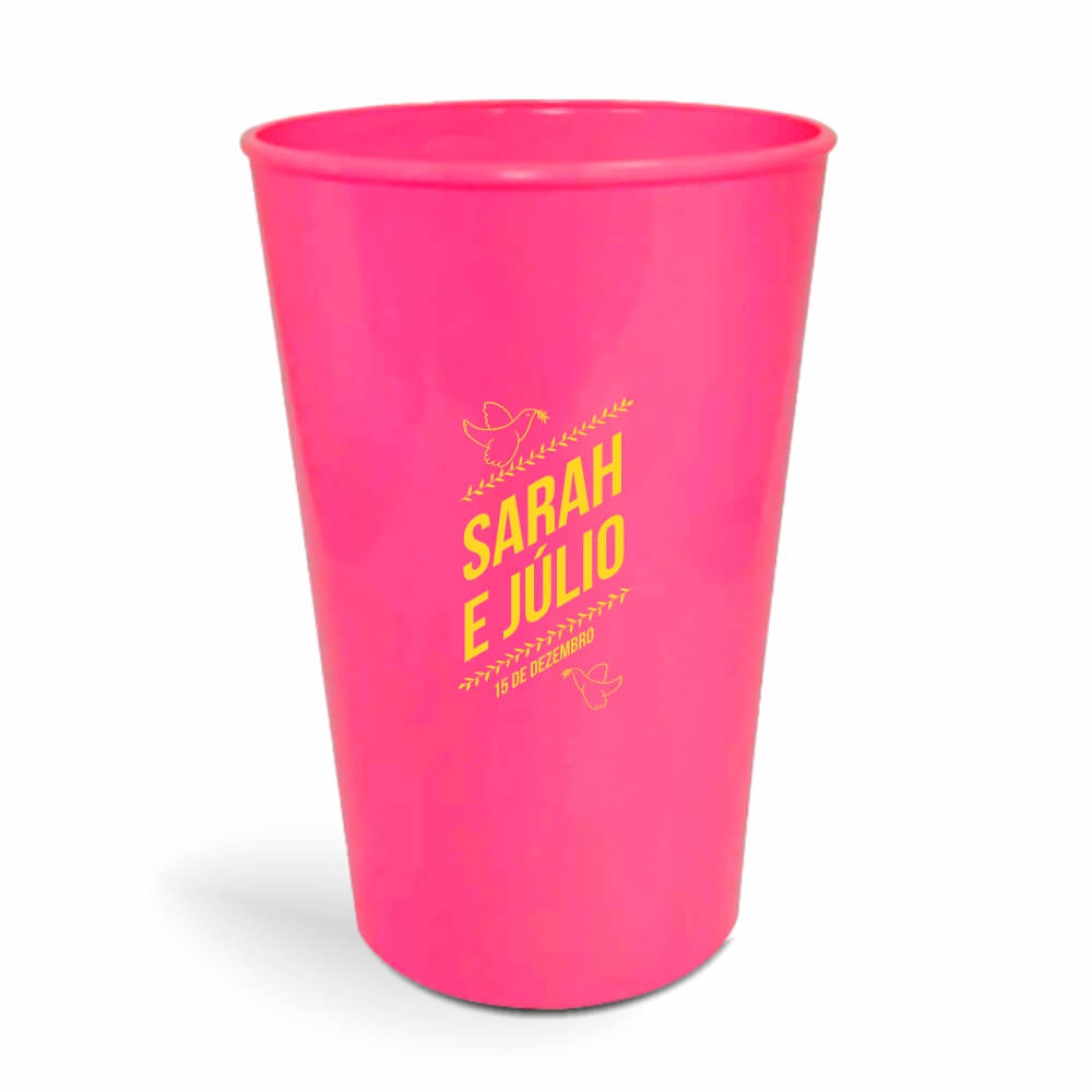 Copo Twister de 600ml de Cor Leitoso Rosa