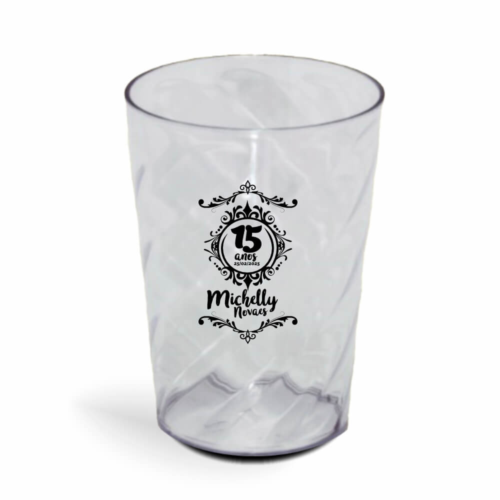 Copo Twister de 600ml de Cor Transparente Cristal