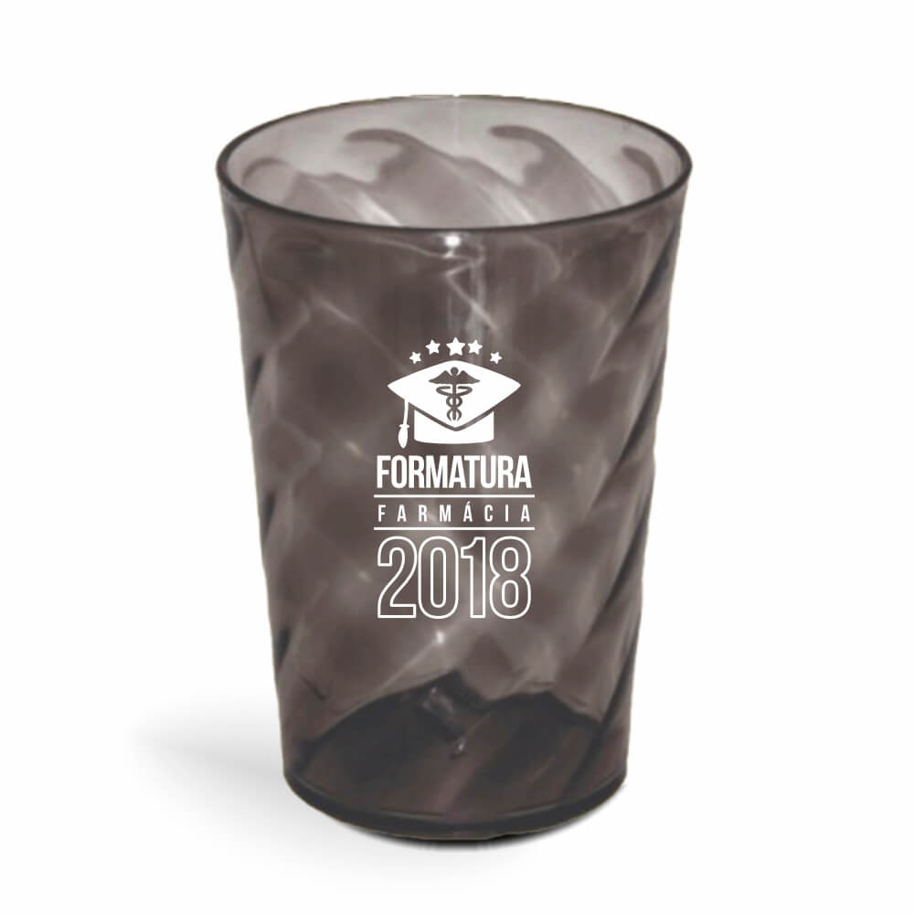 Copo Twister de 600ml de Cor Transparente Fumê