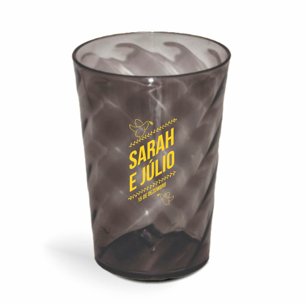 Copo Twister de 600ml de Cor Transparente Fumê