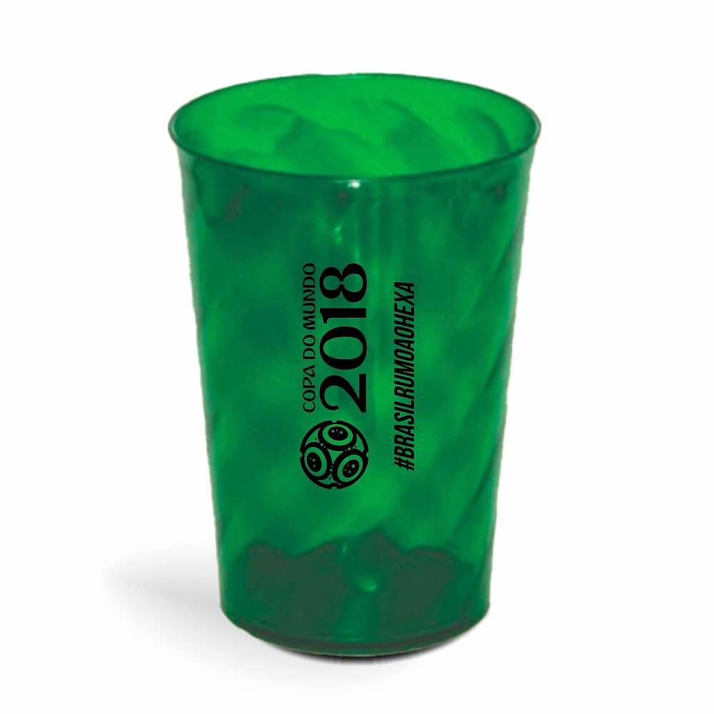 Copo Twister de 600ml de Cor Transparente Verde