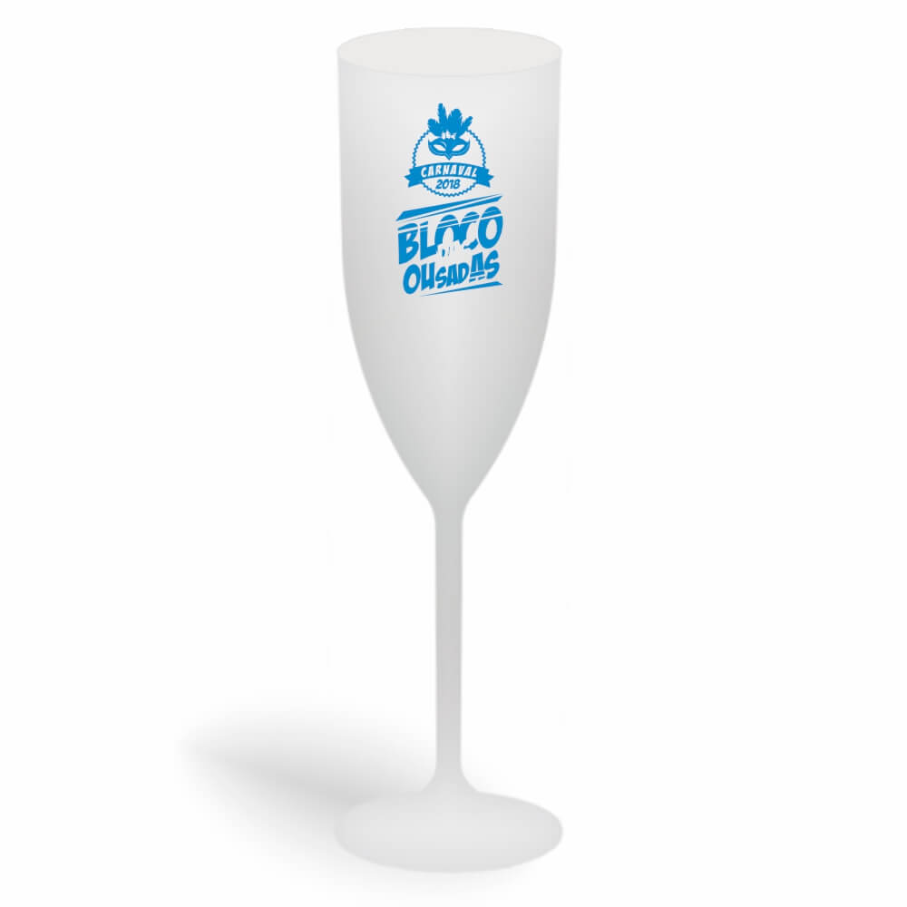 Taça de Champanhe de 180ml Branca Leitosa