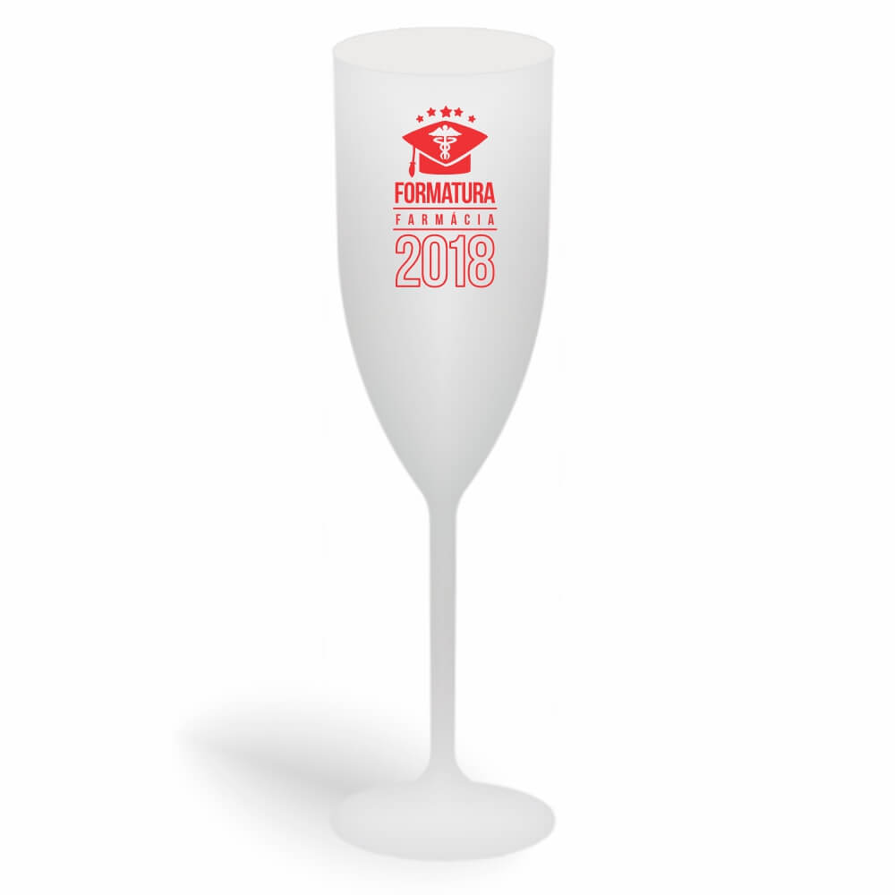 Taça de Champanhe de 180ml Branca Leitosa