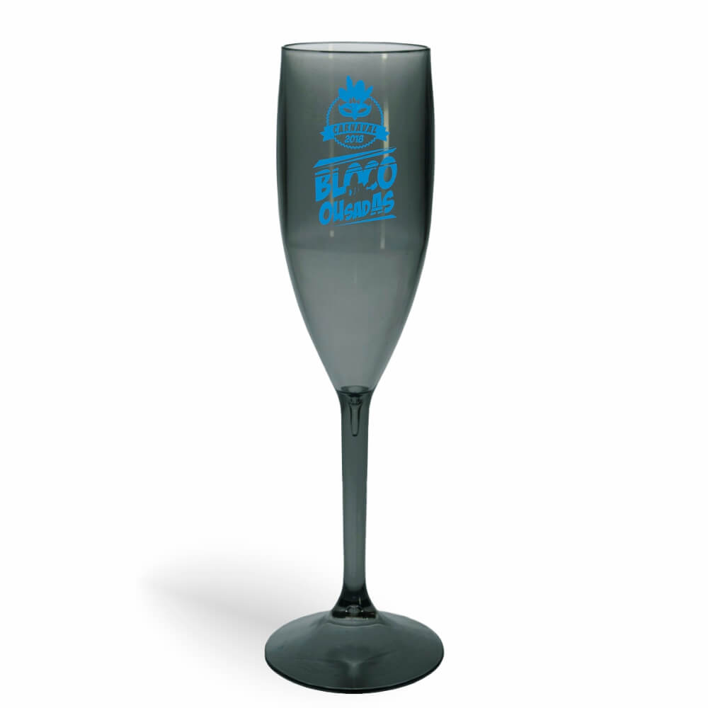 Taça de Champanhe de 180ml Fumê Transparente