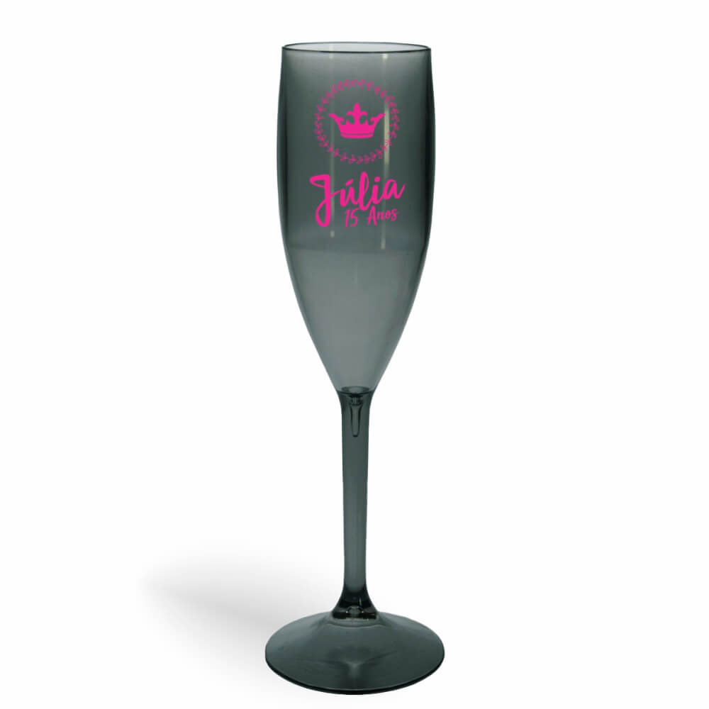 Taça de Champanhe de 180ml Fumê Transparente