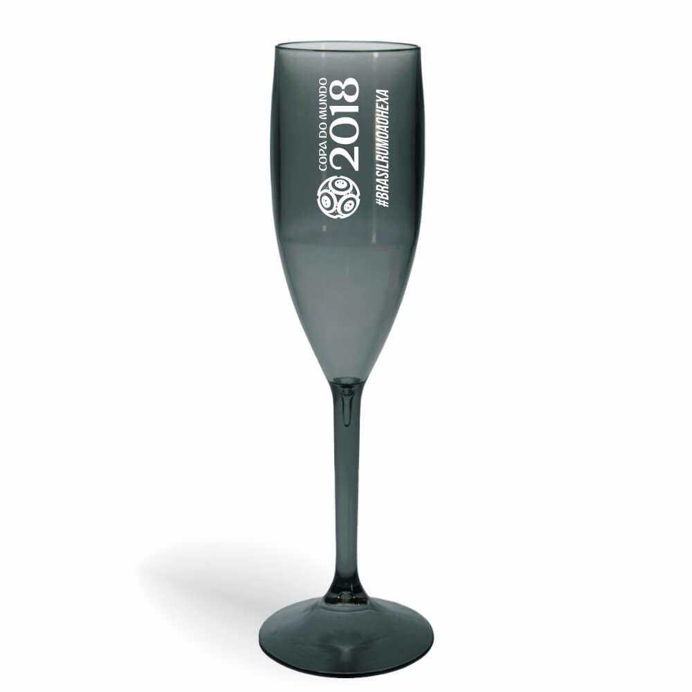 Taça de Champanhe de 180ml Fumê Transparente