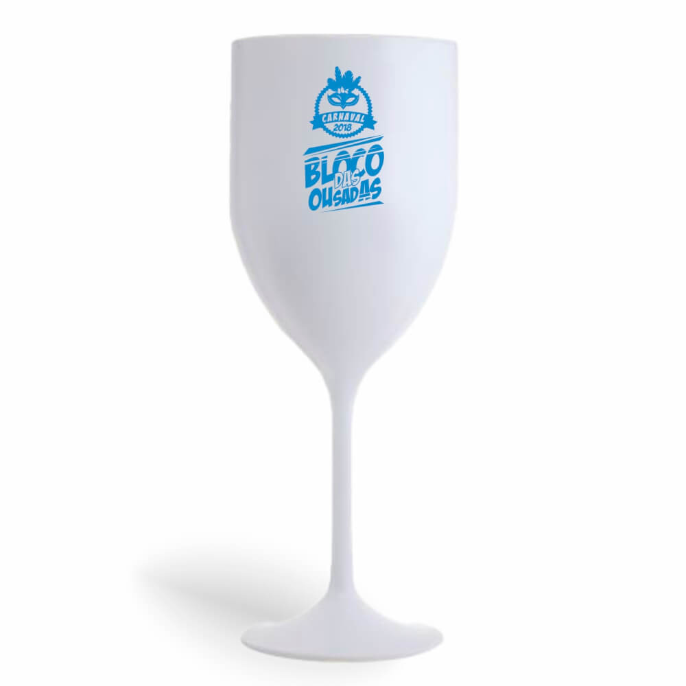Taça de Vinho de 330ml Branca Leitosa