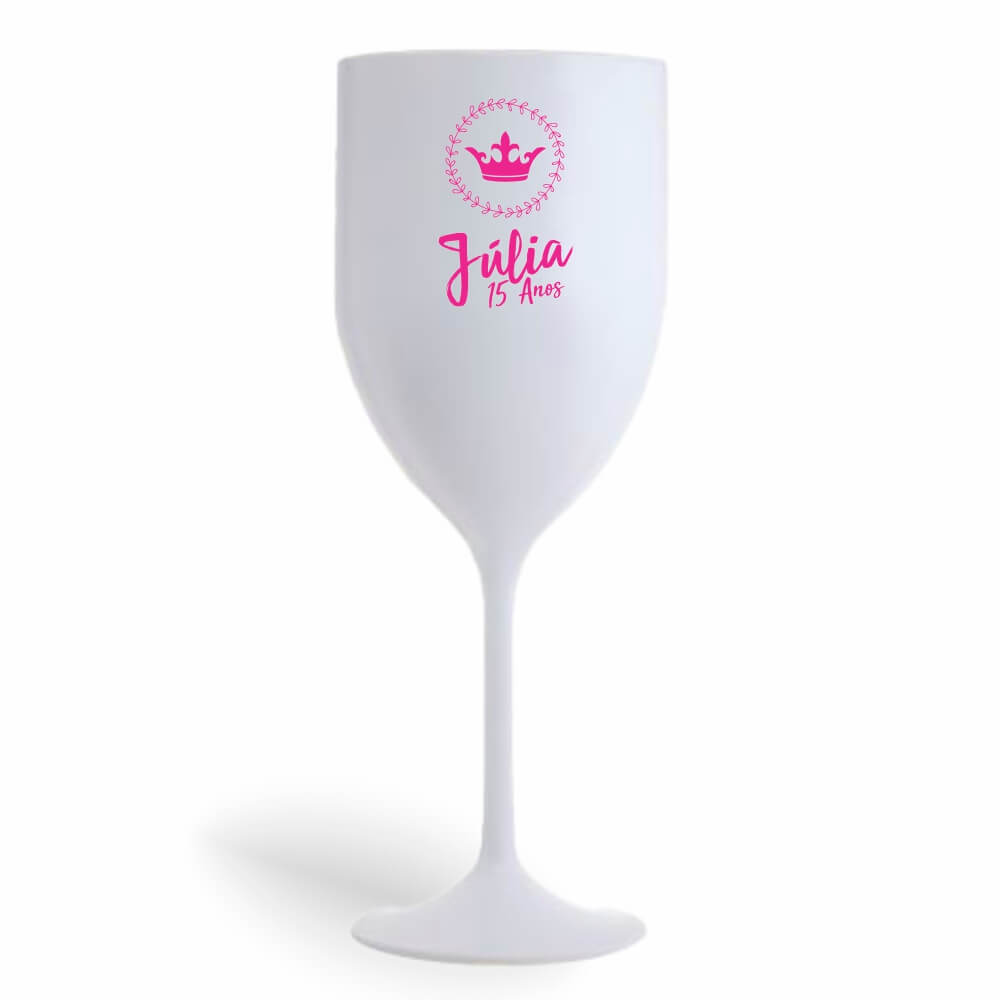 Taça de Vinho de 330ml Branca Leitosa