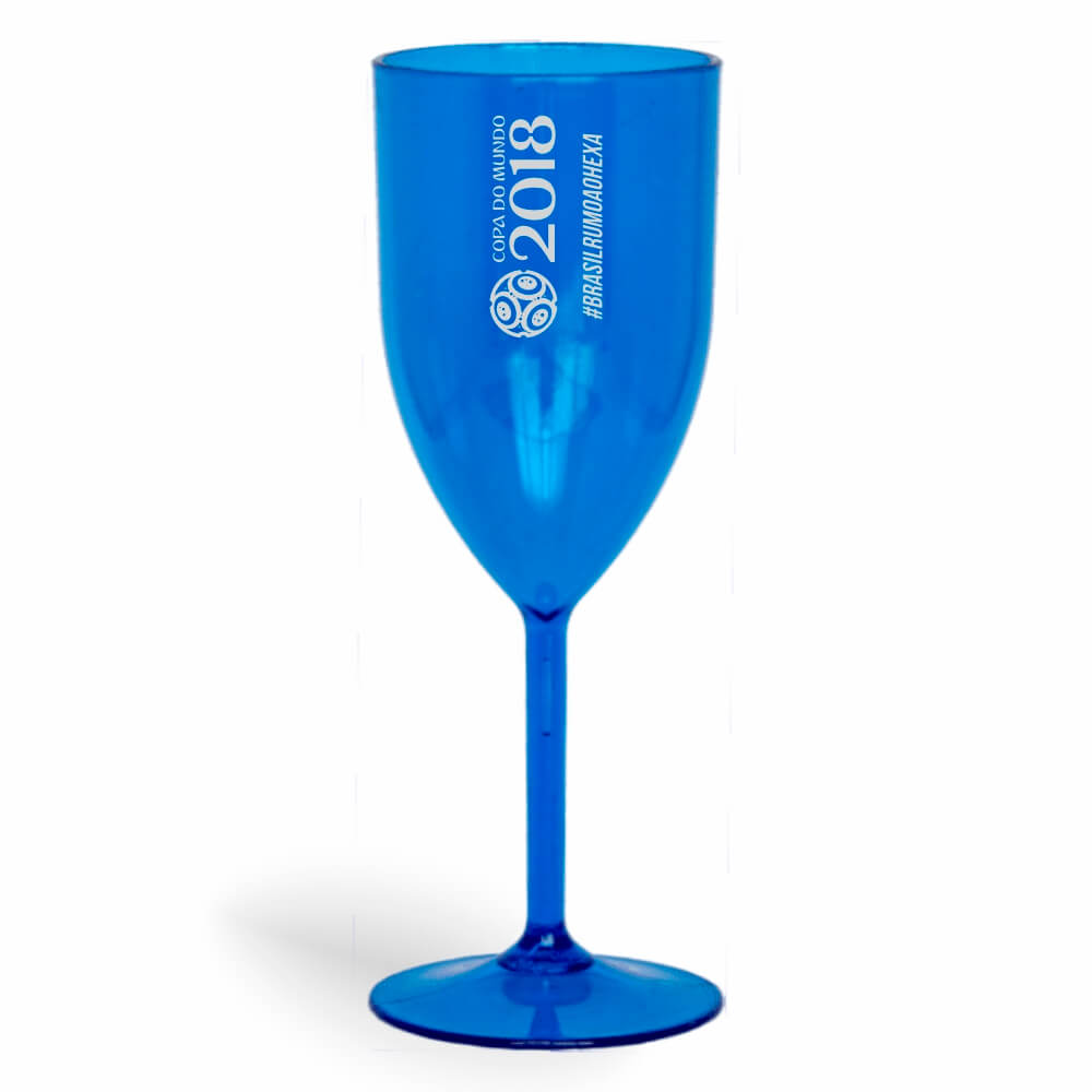 Taça de Vinho de 330ml Azul Transparente