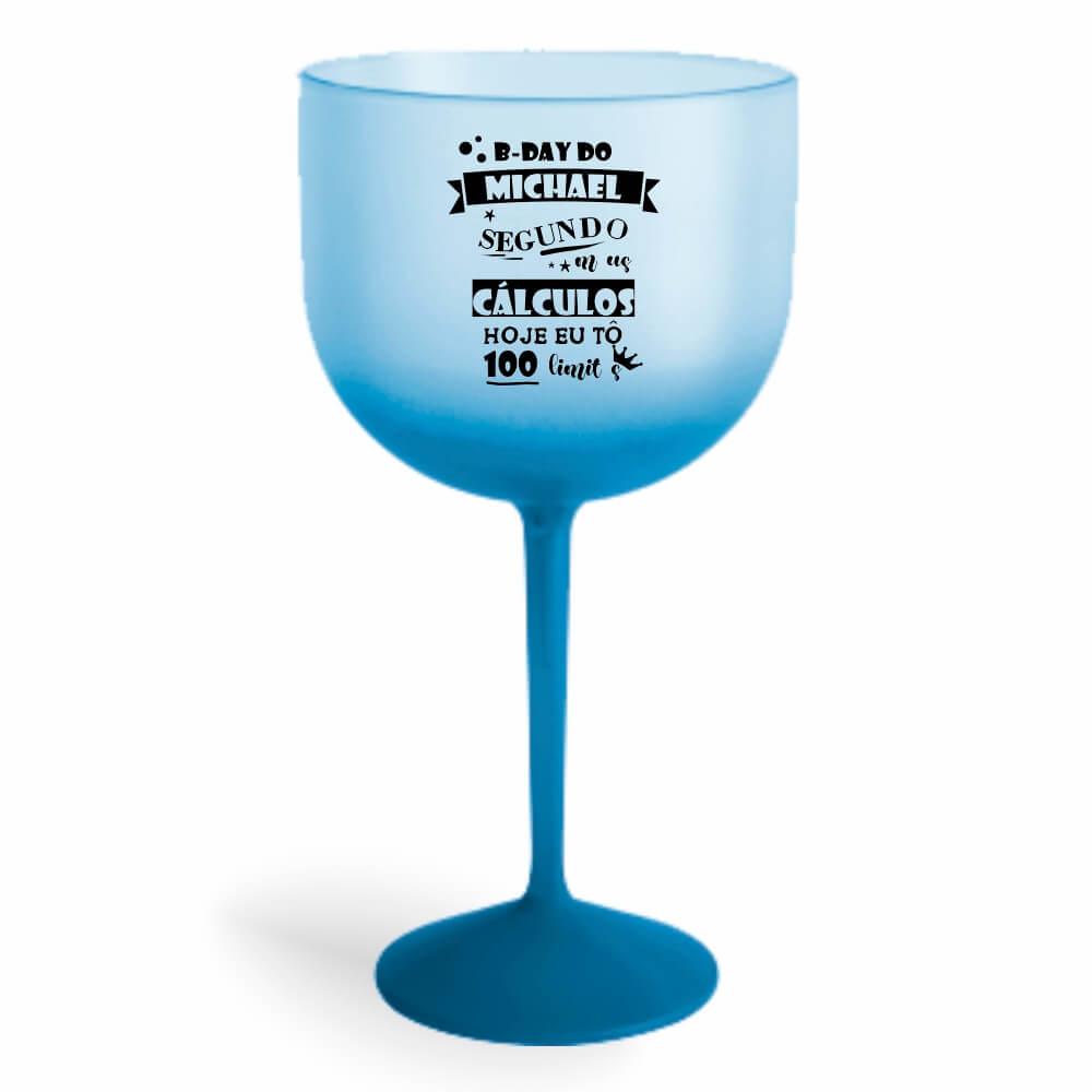 Taça de Gin de 580ml Azul Degradê