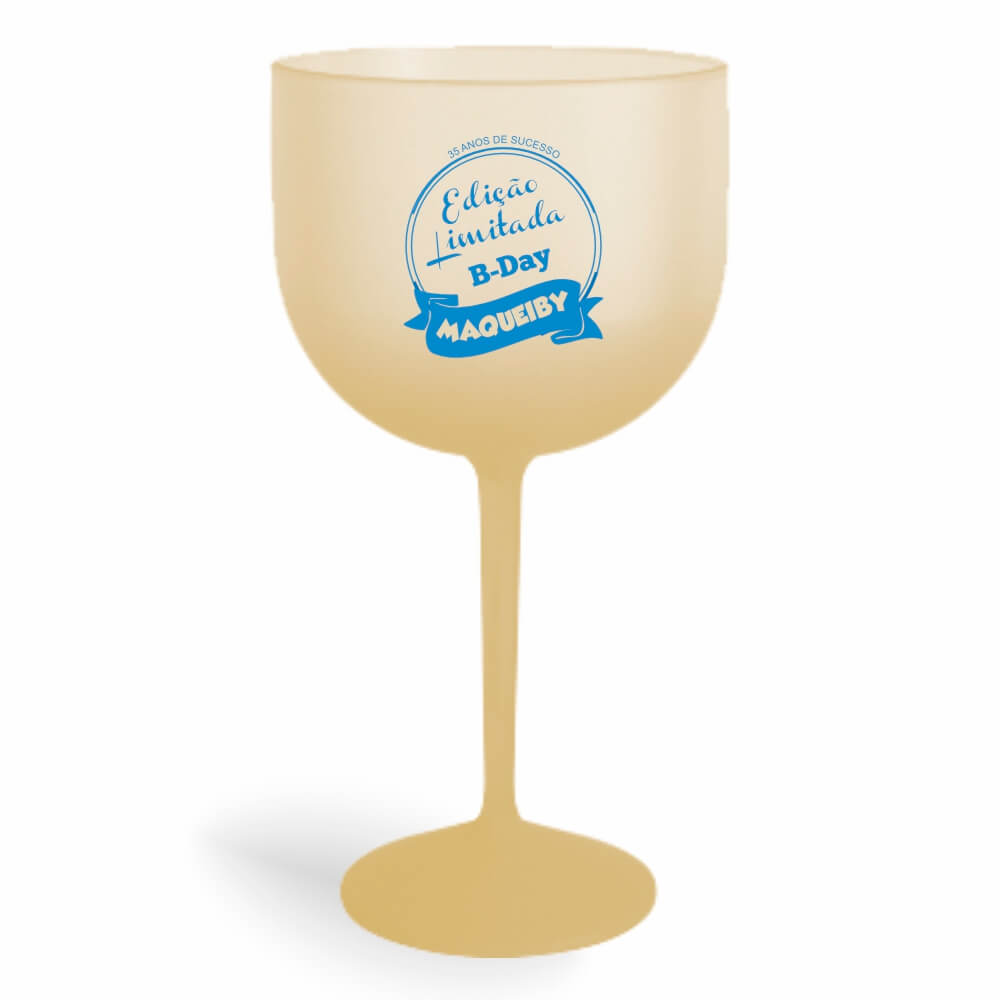 Taça de Gin de 580ml Dourada Degradê