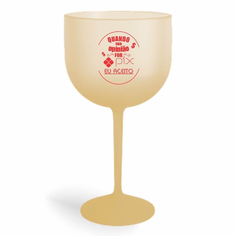 Taça de Gin de 580ml Dourada Degradê