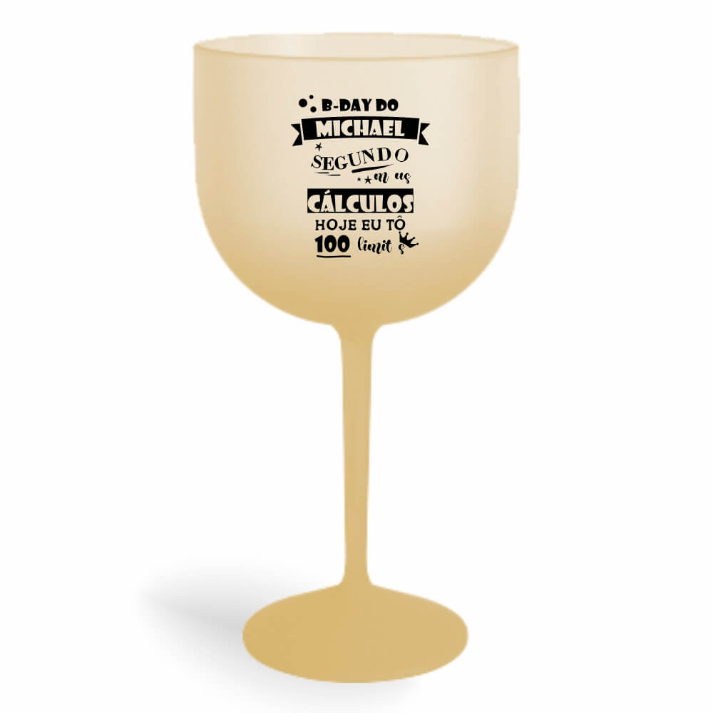 Taça de Gin de 580ml Dourada Degradê